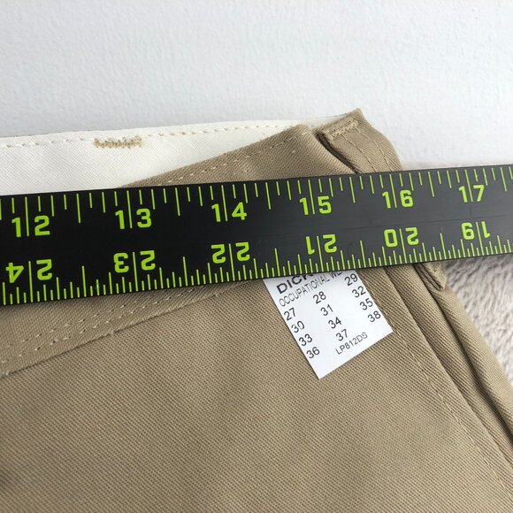 NWT Dickies Mens Work Pants Size 32UL Straight Relaxed Classic Khaki Chino Tan - Picture 6 of 15
